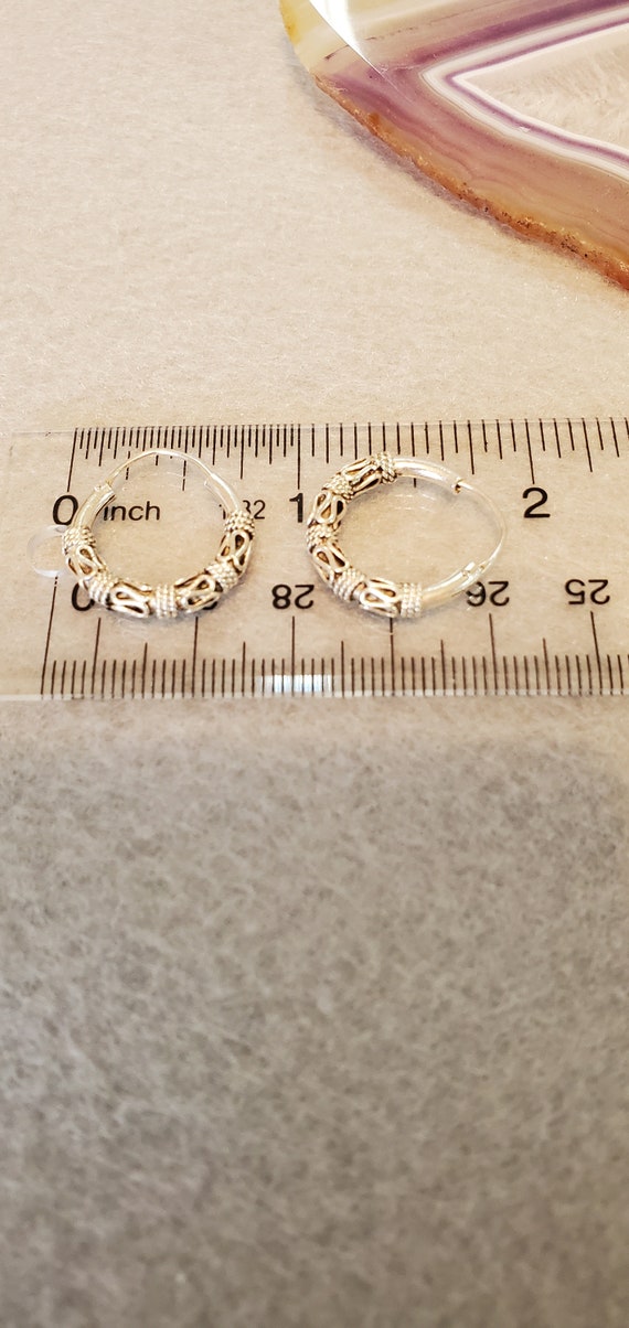 18 millimeter Byzantine Hoop Earrings - image 4