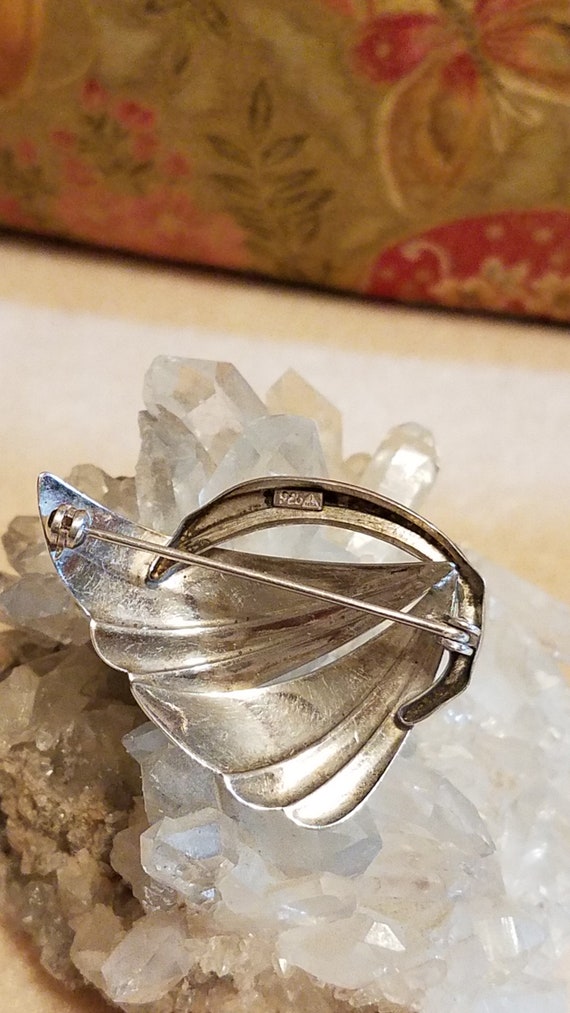 Abstract Sterling Silver Pin - image 3