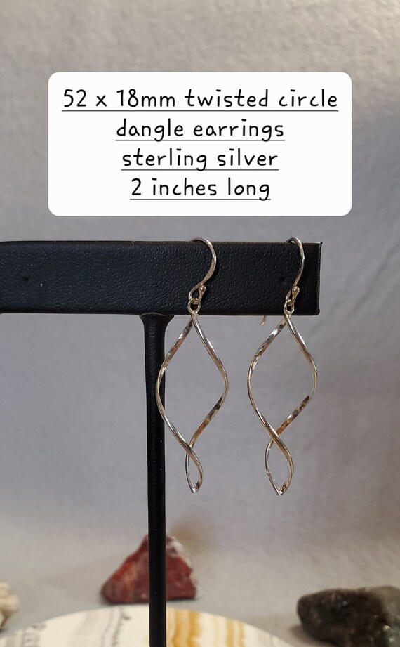 Twisted Circle Dangle Earrings - image 3