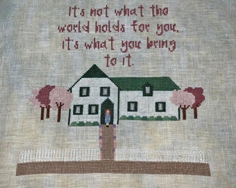 Anne of Green Gables house and quote: Cross-stitch PATTERN ONLY