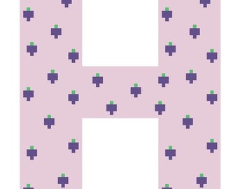 H is for Huckleberry: Cross-stitch PATTERN ONLY