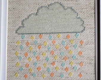 Cross-stitch PATTERN ONLY: It's Raining Marshmallows!