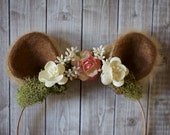 Bear Lion Ear Woodland Headband, lion, halloween costume, dress up, halloween headband, teddy bear, black, brown bear, birthday, ring bearer