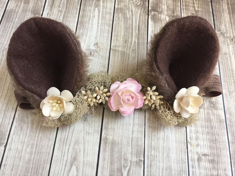 Bear/Lion Ear Woodland Headband, lion, halloween costume, dress up, halloween headband, teddy bear, black, brown bear, birthday, ring bearer image 4