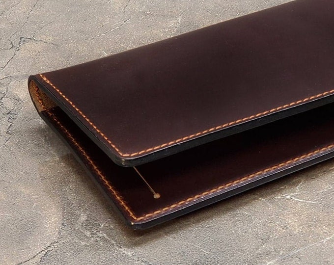Brown Horween Chromexcel Checkbook Cover Side Tear Edition Etsy