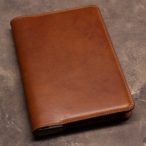 Horween Dublin Leuchtturm 1917 Notebook Cover with  3 Pocket Monogrammed Business Card Holder