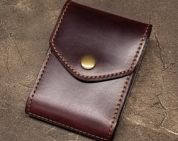 handmade leather money clip