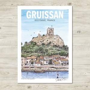 A4 Gruissan Poster | Occitanie, France (formerly Languedoc-Roussillon & Midi-Pyrénées)