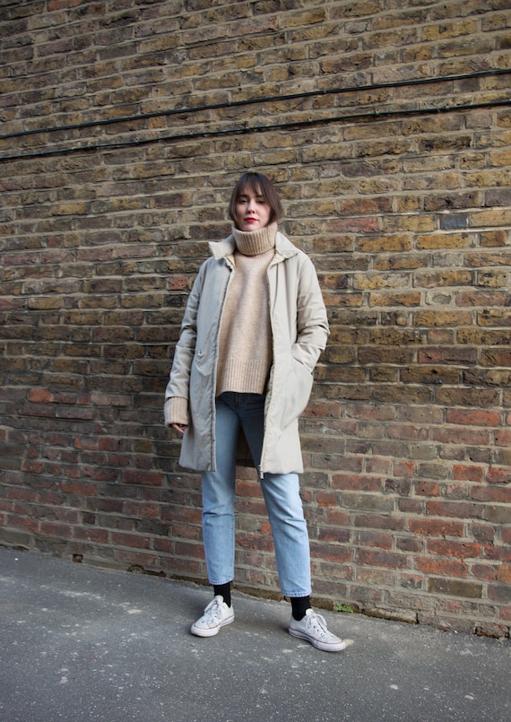 Vintage Beige Moncler Down Jacket