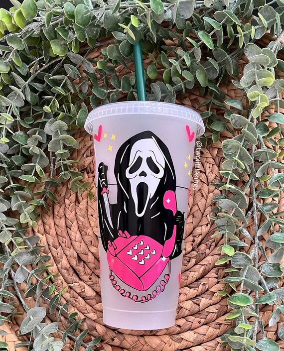 Ghostface  Scream  Cold Cup  Pink Tumbler Scary Movie  24 - Etsy UK