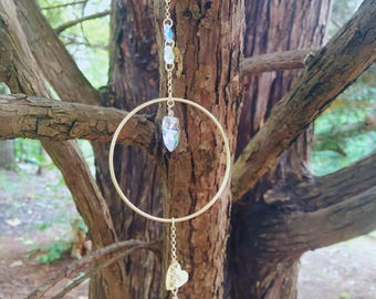 personalized gift: pet memorial suncatcher for window. dreamcatcher. windchime with crystals. home decor