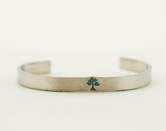 Handmade Copper Tree of Life Cuff Bracelet: Personalized Gift