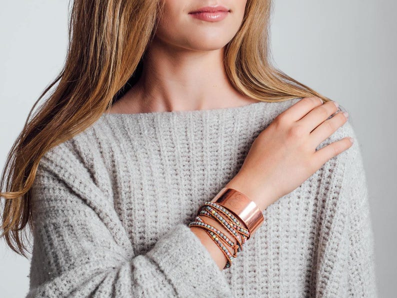 Proverbs 31:25 Copper Cuff Bracelet - Christian Scripture Jewelry, Inspirational Gift image 5
