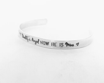loss of father bereavement gift: handmade personalized copper keepsake memorial bracelet