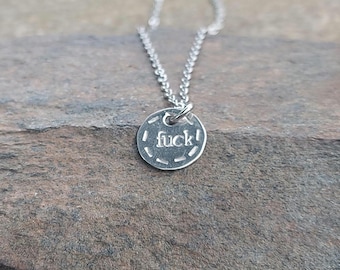 NSFW, mature adult gift for her: rose gold or sterling silver dainty necklace