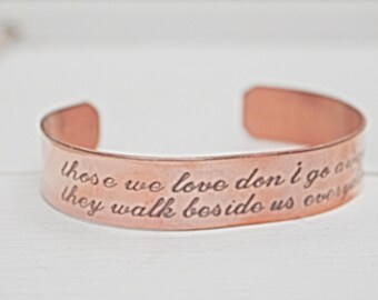 engraved grief keepsake bracelet, handmade personalized gift for grief