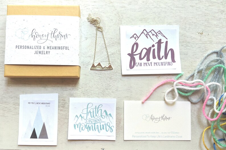 Mountain Range Faith Can Move Mountains Gift for Friend Etsy