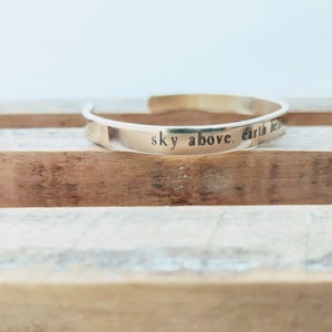 inspirational quote bracelet | encouragement gift | gift for friend | thinking of you | personalize inside | several metal options