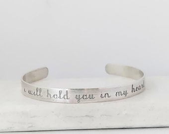 handmade miscarriage keepsake: personalized copper sympathy bracelet, memorial gift