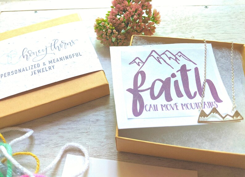 Mountain Range Faith Can Move Mountains Gift for Friend Etsy