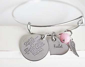 Miscarriage | Remembrance | Memorial | Bangle | I Held You Every Second Of Your Life | Child Loss | Infant Loss | Still Birth | Loss of Baby