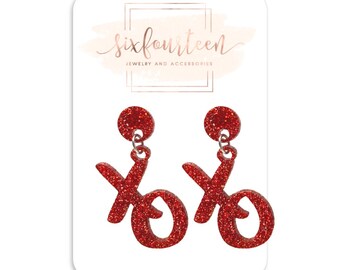 Valentine’s Day XOXO earrings - RED