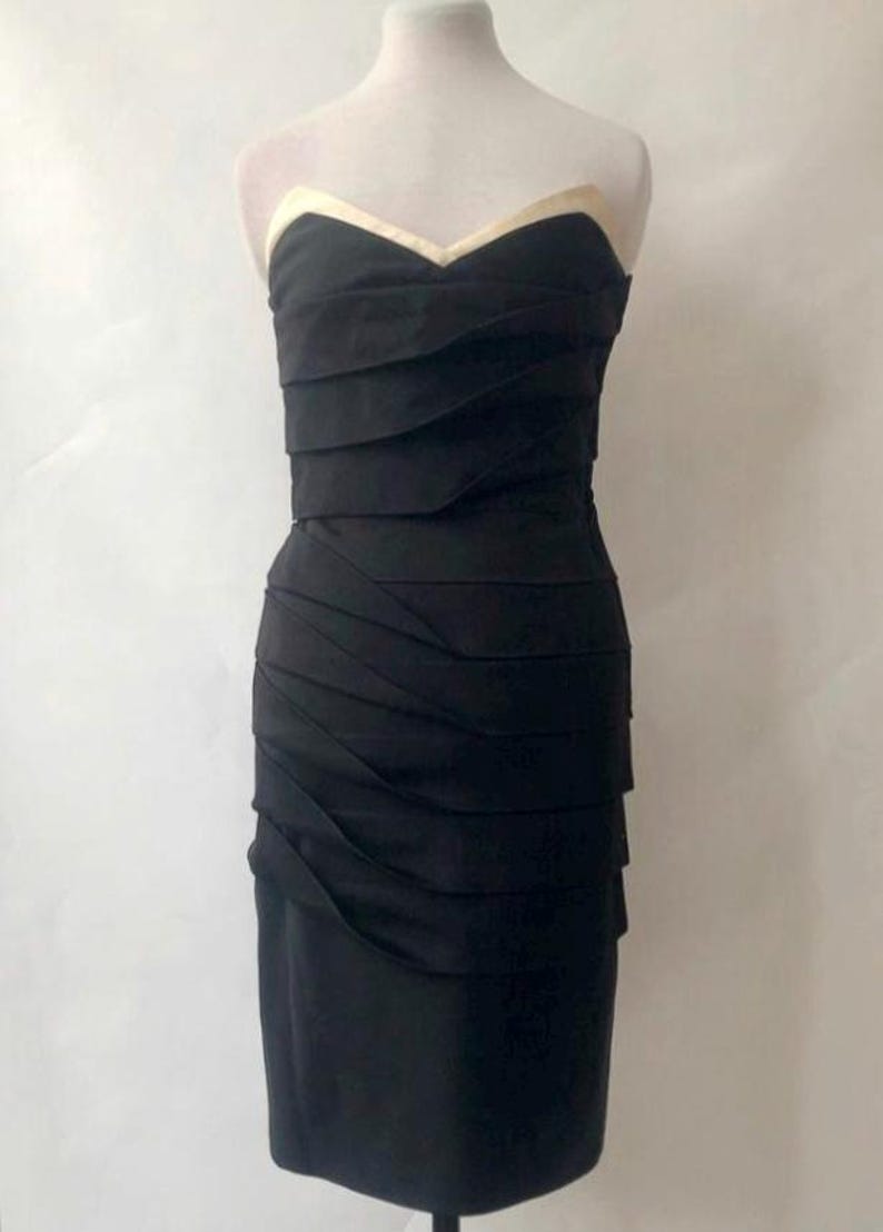 Gianni Versace Couture Bodycon Dress with Cream Neckline Trim image 2