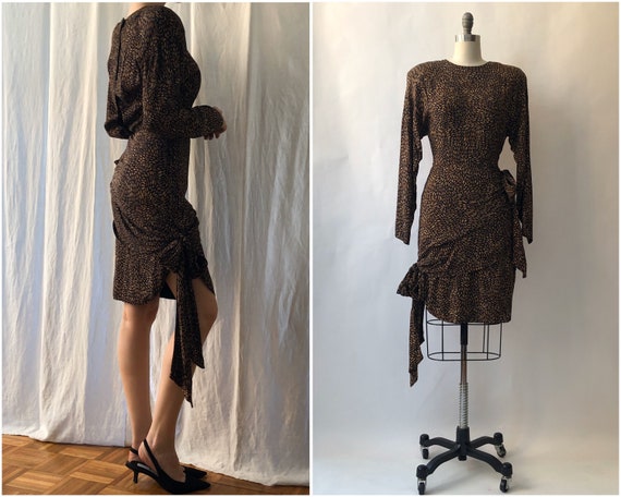 Vintage 1990s Nicole Miller Dress / Ties/Limited E