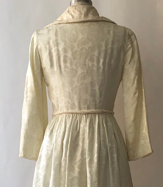 Brocade Bridal Coat/Dress with Pockets & Pearl Bu… - image 5