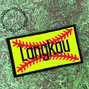 Baseball oder Softball Laces personalisierter Patch