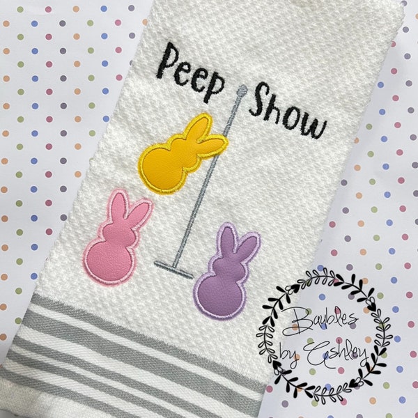 Marshmallow Bunny Applique Kitchen Towel | Funny Hand Towel