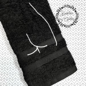 Minimalist Butt Outline Bathroom Hand towel