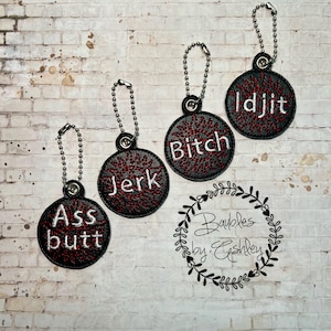 Supernatural Insults Key & Zipper Tags