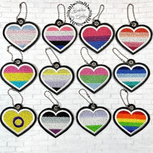 LGBTQ + Pride Keychain | Lesbian Gay Bisexual Non-binary Queer Trans