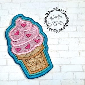 Heart Sprinkles Ice Cream Cone Patch