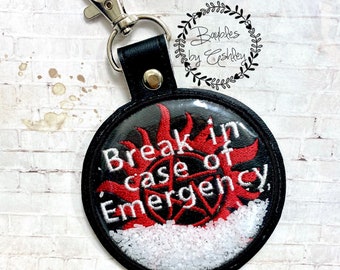 LARGE Demon, Hellhound, & Ghost Protection Salt Keychain