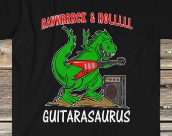 guitar shirts, dinosaur t shirt, funny guitarist tshirt, dinosaur t-shirt, guitarasaurus, guitar player gift, dinosaur lover, co worker gift