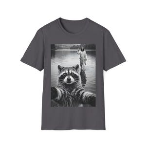 Raccoon Taking Selfie with Jesus Walking on Water T-Shirt, Funny Easter tshirt, Funny Religious Tee, christian gifts image 8