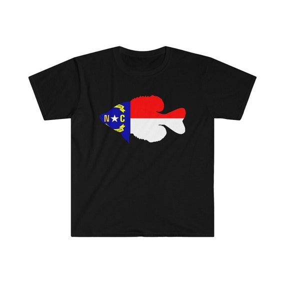 Crappie Fishing Shirt, Crappie Fishing Gift, Nc Crappie Silhouette, Nc  Fishing Shirt, Nc Fishing Gift, North Carolina Shirt, Nc Gifts 