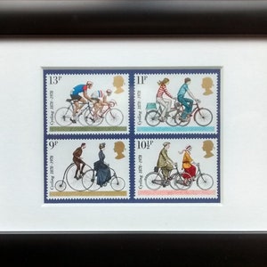 Cycling stamps framed 1978