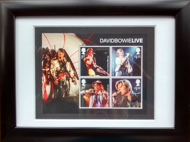 David Bowie Live framed stamps 2017 image 1