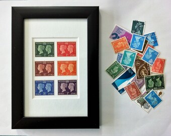 Penny Black Centenary stamps mint framed from 1940
