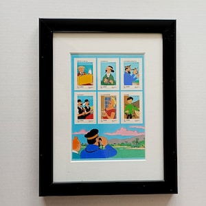 Tintin the traveller genuine mint framed stamps from France 2007