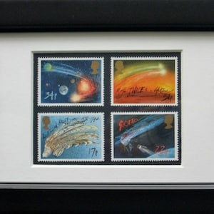 Halley&#39;s Comet framed stamps from 1986
