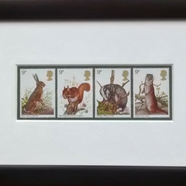 Wildlife framed stamps from 1977