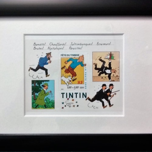 Tintin and Snowy Print: Framed Comic Art (4x6 Inches) - Etsy