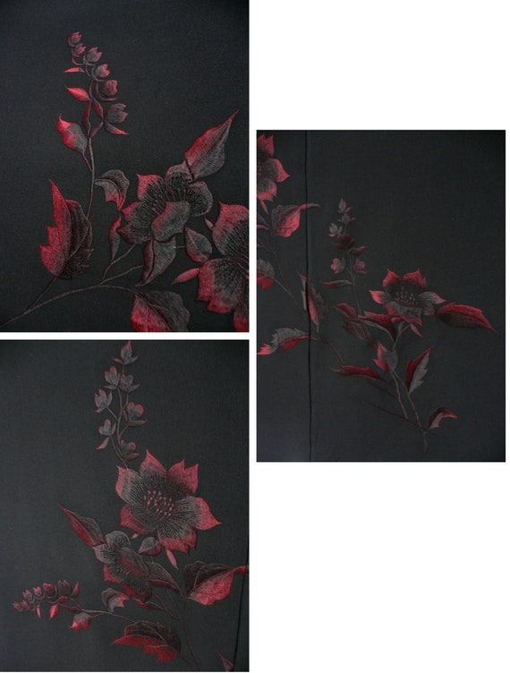 Authentic, Vintage, Black Silk or Blend, Japanese… - image 5
