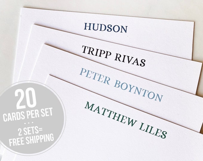 Personalized Stationery Classic Font Mens Stationary Simple Custom ...