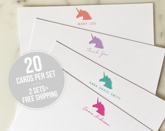 Personalized stationary set kawaii stationary set with custom letterhead paper /& stickers cute Rainbow unicorn stationary set