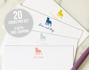 Lab Stationary - Labrador Retriever Stationery Set of 20 Flat Note Cards Dog Lovers Christmas Gift Stocking Stuffer